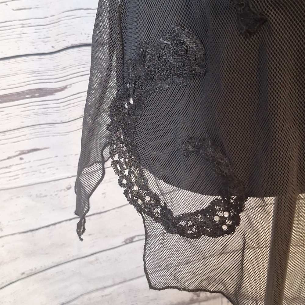 Victoria's Secret  Sheer Black Lace/Mesh Nightie sz M #1172 - Picture 5 of 8